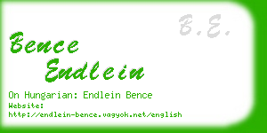 bence endlein business card